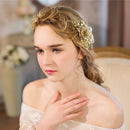 Elegant Pearls Rhinestone Flower Side Hair Clip Wedding Bridal Party Jewelry