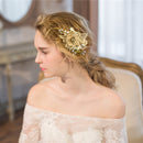 Elegant Pearls Rhinestone Flower Side Hair Clip Wedding Bridal Party Jewelry