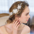 Elegant Pearls Rhinestone Flower Bridal Bridesmaid Hair Clip Wedding Jewelry