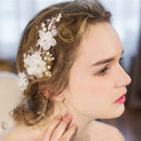 Elegant Pearls Rhinestone Flower Bridal Bridesmaid Hair Clip Wedding Jewelry