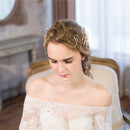 Elegant Pearls Rhinestone Side Hair Clip Wedding Bridal Party Hair Jewelry