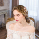 Elegant Pearls Rhinestone Side Hair Clip Wedding Bridal Party Hair Jewelry