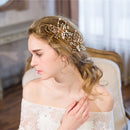 Elegant Pearls Rhinestone Side Hair Clip Wedding Bridal Party Hair Jewelry