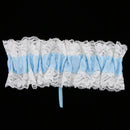 Elegant Lady Girls Satin Garter Lace Flower Crystal Wedding Party Bride to Be Thigh Ring