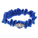 Wedding Bridal Satin Garter Diamante Thigh Ring Leg Ring Party Decor Blue