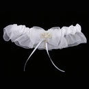 Wedding Bridal Garter Crystal Rhinestone Satin Bow Toss Garter Yarn Leg Ring