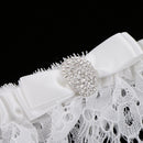 Wedding Bridal Lace Garter Diamante Keepsake Throwaway Satin Bow Leg Ring