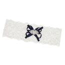 Elegant Lady Girls Lace Sating RIbbon Bow Crystal Garter for Bridal To Be Accessories