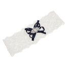 Elegant Lady Girls Lace Sating RIbbon Bow Crystal Garter for Bridal To Be Accessories