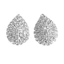Elegant Drop Style Rhinestone Crown Tiara Earring Set Wedding Bridal Jewelry