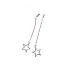 Elegant Crystal Rhinestone Dangle Drop Star Earrings Wedding Pageant Jewelry