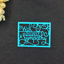 Deepest Sympathy Metal Silver Cutting Dies Stencils DIY Scrapbooking Photo Album Paper Card Gift