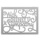 Deepest Sympathy Metal Silver Cutting Dies Stencils DIY Scrapbooking Photo Album Paper Card Gift