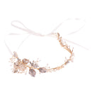 Elegant Lady Women Flower Crystal Headband for Wedding Party Costume Jewelry