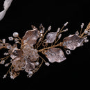 Elegant Lady Women Flower Crystal Headband for Wedding Party Costume Jewelry