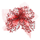 Wedding Bride Bridesmaid Red Flower Beads Crystal Hair Clip Wedding Jewerly Costume