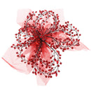 Wedding Bride Bridesmaid Red Flower Beads Crystal Hair Clip Wedding Jewerly Costume