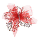 Wedding Bride Bridesmaid Red Flower Beads Crystal Hair Clip Wedding Jewerly Costume