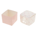 Cube Candy Box Bulk with Lid Pink Strips Box Party Favors pack of 12