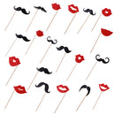 20 Pieces Photo Booth Props Wedding Bachelorette Party Mask Photobooth Prop