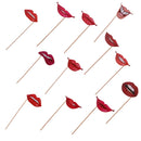 12 Pieces Photo Booth Props Wedding Bachelorette Party Mask Photobooth Prop
