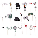 20 Pieces Birthday Photo Booth Props Kits Wedding Party Mask Photobooth Props Dress Up Accessories