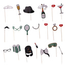 20 Pieces Birthday Photo Booth Props Kits Wedding Party Mask Photobooth Props Dress Up Accessories