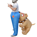Funny Dog Bite Ass Inflatable Adult Costume Halloween Birthday Fancy Dress 1.1m