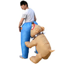 Funny Dog Bite Ass Inflatable Adult Costume Halloween Birthday Fancy Dress 1.1m