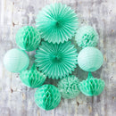Pack of 10/Set Paper Pompoms Wheel Fans Honeycomb Ball Drops Lantern Party Decor