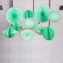 Pack of 10/Set Paper Pompoms Wheel Fans Honeycomb Ball Drops Lantern Party Decor