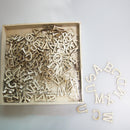 Wooden Alphabet Letters Unfinished Wood Cutouts Craft Wooden Discs Decoration