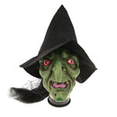 Halloween Scary Mask Creepy Witch Masks with Hair Hat Cosplay Costume Props
