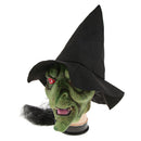 Halloween Scary Mask Creepy Witch Masks with Hair Hat Cosplay Costume Props