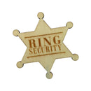 Rustic Wedding Wooden Ring Bearer Gift Ring Security Badge Breastpin for Boys Wedding Favor