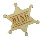 Rustic Wedding Wooden Ring Bearer Gift Ring Security Badge Breastpin for Boys Wedding Favor