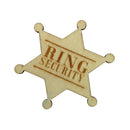Rustic Wedding Wooden Ring Bearer Gift Ring Security Badge Breastpin for Boys Wedding Favor