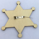 Rustic Wedding Wooden Ring Bearer Gift Ring Security Badge Breastpin for Boys Wedding Favor