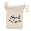 Pack of 10pcs Thank You Drawstring Cotton Gift Bags Small Bag Jewelry Pouch