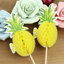 12PCS PINEAPPLE CAKE TOPPER BIRTHDAY CUPCAKE MUFFIN CAKE STICKS ACCESSORY