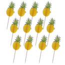 12PCS PINEAPPLE CAKE TOPPER BIRTHDAY CUPCAKE MUFFIN CAKE STICKS ACCESSORY