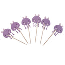 24pcs Cartoon Cake Topper Baby Shower Girl Birthday Cupcake Cake Picks Decor