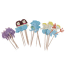 24pcs Cartoon Cake Topper Baby Shower Girl Birthday Cupcake Cake Picks Decor
