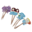 24pcs Cartoon Cake Topper Baby Shower Girl Birthday Cupcake Cake Picks Decor