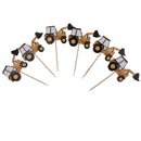 24pcs Assorted Car Cake Topper Kids Birthday Cupcake Cake Picks Decor