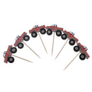 24pcs Assorted Car Cake Topper Kids Birthday Cupcake Cake Picks Decor