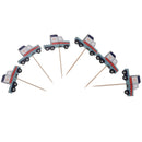 24pcs Assorted Car Cake Topper Kids Birthday Cupcake Cake Picks Decor