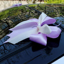 Pack of 12/Set Wedding Car Decorations Kit Set Artificial Silk Flower Ribbon Bows