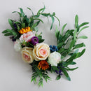 Romantic Simulation Leaves Silk Flower Wall Door Chair Back Hanging Decor