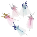 Pack of 5 Ballet Girl Cake Topper Wedding Birthday Cake Party Cupcake Picks